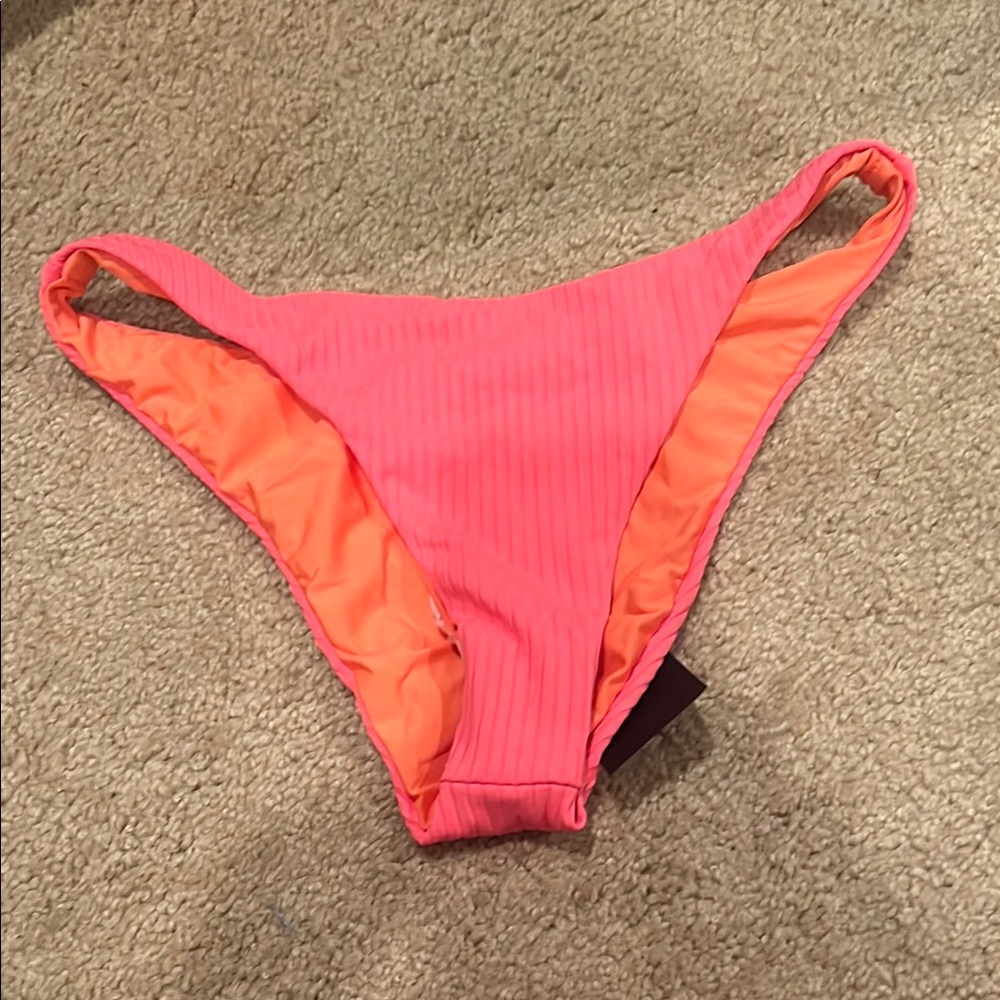 Chic Pink and Orange Bikini Bottom
